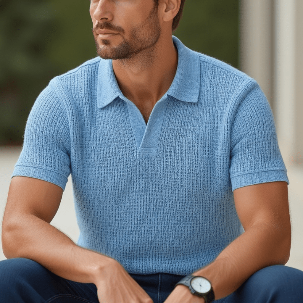 Aspen Basket Knit Polo