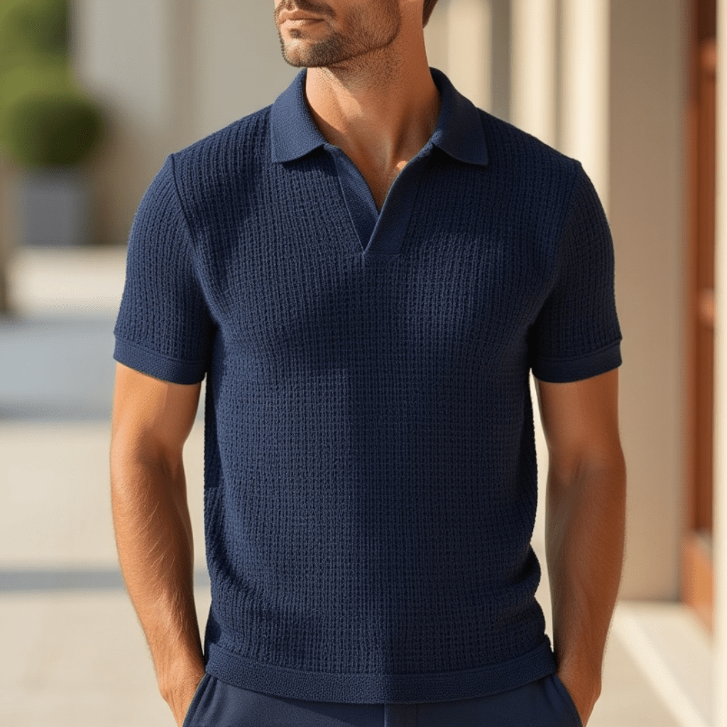 Aspen Basket Knit Polo